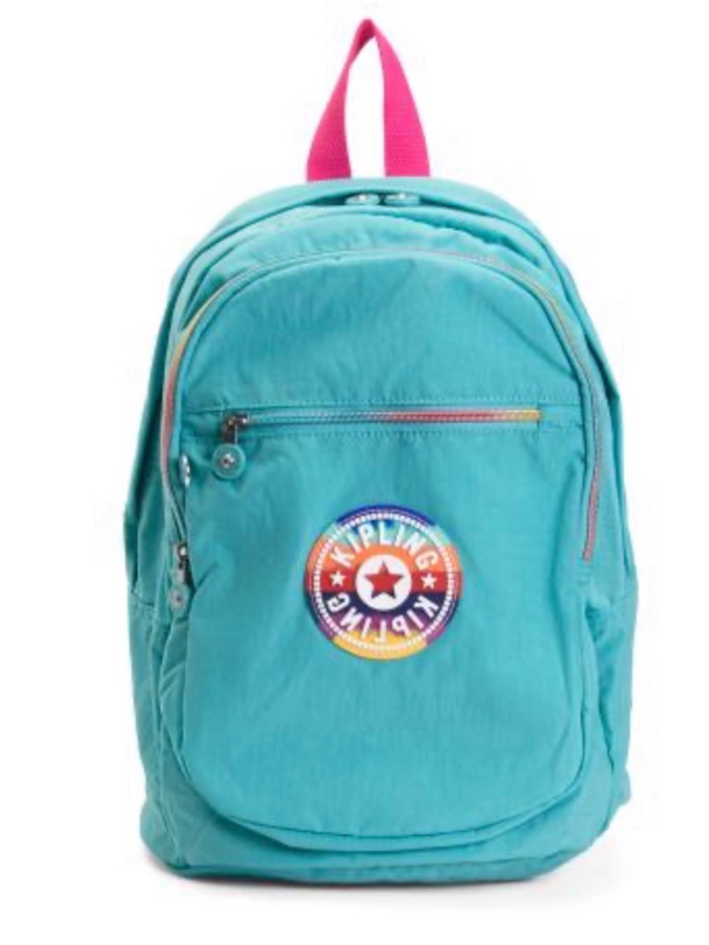 Kipling challenger kids backpack with rainbow zippers